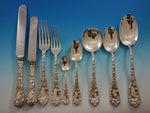Chrysanthemum by Durgin Sterling Silver Flatware Set Service 107 Pcs K Monogram