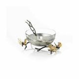 Butterfly Ginkgo by Michael Aram Stainless Steel & Glass Nut Dish w/ Spoon - New