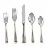 Golden Ribbon Edge by Gorham Stainless Steel Flatware Set Service for 6 New 30pc