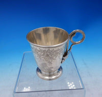 S. Smith and Sons English Sterling Silver Child's Mug Cup w/ Grapes Bird (#3918)