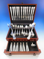 Kings English Sterling Silver Flatware Set for 12 Service 85 Pieces Dinner