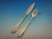 Continental by Georg Jensen Sterling Silver Flatware Ind. Fish Set Service 16 Pc