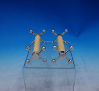 Charles Boyton English Sterling Silver Knife Rest Pair Large w/ Bone/Box (#3891)