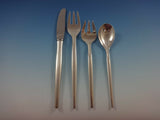 Tulip by Michelsen Sterling Silver Flatware Set Service For 12 Modernism 75 Pcs