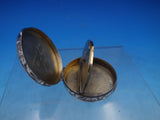 European .935 Sterling Silver Pill Trinket Box Brite-cut GW Interior c1930 #6511