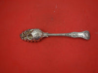 Queens by English Sterling Silver Fruit Spoon gold wash by GA 8 7/8"