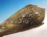 Jeweled Tussie Mussie Posey Posy Holder with Blue Paste Stones (#J1260)