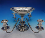 English Silverplate 9 Piece Epergne Set with Four Holders and Baskets (#4391)
