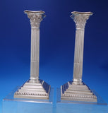 Georgian by SSWH Ltd Sterling Silver Candlestick Pair 9" x 3 1/4" (#7128)