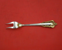 Grande Baroque Gold Accents by Wallace Sterling Silver Pickle Fork 2-Tine 5 3/8"