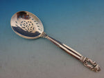 Acorn by Georg Jensen Sterling Silver Sugar Sifter Spoon pcd w/flowers 6 1/2"