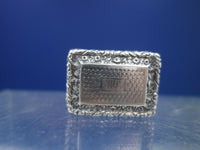 JB John Bettridge English Sterling Silver Vinaigrette Repousse Birmingham #6583