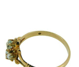 10k Yellow Gold Victorian Aquamarine Ring with Seed Pearls (#J4627)