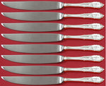 Rose Point by Wallace Sterling Silver Steak Knife Set 8pc Not Ser Custom