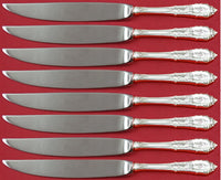 Rose Point by Wallace Sterling Silver Steak Knife Set 8pc Not Ser Custom