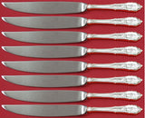 Rose Point by Wallace Sterling Silver Steak Knife Set 8pc Not Ser Custom