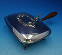 Grande Baroque by Wallace Silverplate Bed Warmer with Wood Handle Rare (#4718)