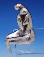 Devora Jaron Israel Sterling Silver Figurine Mother and Child Modernist (#3153)