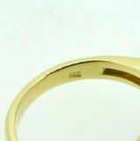 14k Yellow Gold Genuine Natural Opal and Pink Tourmaline Ring (#J4417)