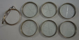 Webster Sterling Silver and Cut Crystal Coaster Set 6pc 2 3/4" x 3" (#2531)