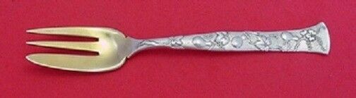 Vine By Tiffany Sterling Silver Caviar Fork Goldwashed w/ Gourds 6"