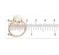10k Yellow Gold 3.70ct Genuine Natural Rainbow Moonstone Ring Blue Flash #J5841