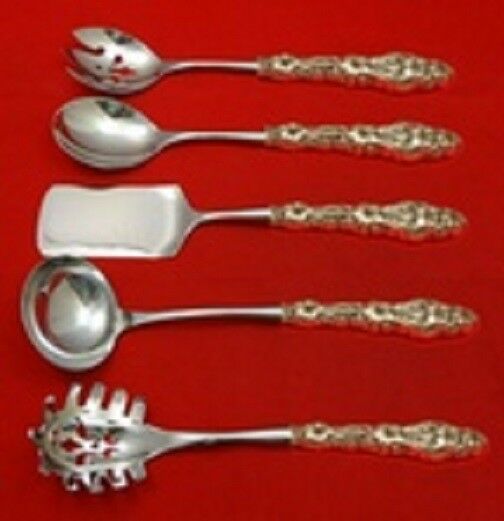 Lily By Frank Whiting Sterling Silver Hostess Serving Set HHWS 5pc Custom