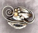 La Paglia International Sterling Pin with Leaves 3-D Beads #108 (#J6007)