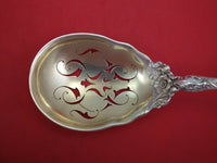 Les Six Fleurs by Reed and Barton Sterling Silver Ice Spoon Gold Washed 9 5/8"