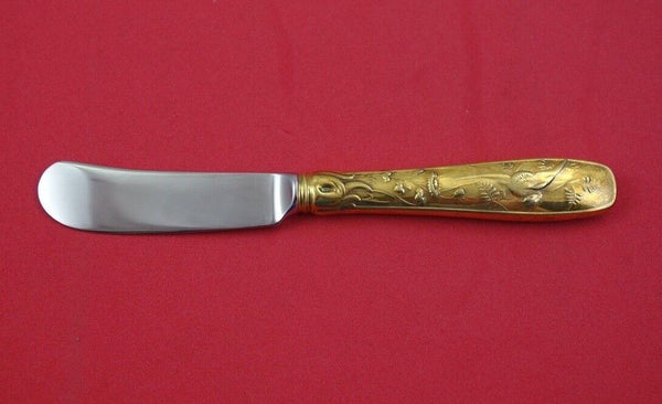 Audubon by Tiffany and Co Sterling Silver Butter Spreader HH 6" vermeil