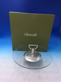 Albi by Christofle Silverplate Cheese Tray w/Glass Original Box Never Used #7187