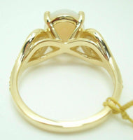 14k Yellow Gold Genuine Natural Opal Ruby and Diamond Ring (#J2650)