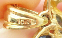 10K Gold Heart Pendant w/Genuine Sapphires, Emeralds, Rubies & Diamonds (#C2426)