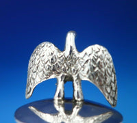 .900 Silver Bottle Stopper with Cork and 3-D Eagle 3 3/8" x 1 1/2" (#6769)