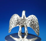 .900 Silver Bottle Stopper with Cork and 3-D Eagle 3 3/8" x 1 1/2" (#6769)