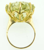 14k Golden Star Genuine Natural Quartz Ring (#J4244)