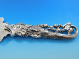 Dolphin by Shiebler Sterling Silver Ice Cream Slice FH AS Bright-Cut Flowers 13"