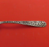 Repousse by Kirk Sterling Silver Berry Spoon Round with Fruit in Bowl 7 1/4"