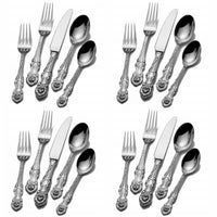 Lion by Wallace Stainless Steel Flatware Set for 12 Service 111 Pieces New