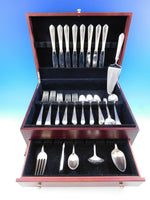 Early American Engraved by Lunt Sterling Silver Flatware Set 8 Service 46 pcs
