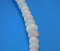 50ct Strand of Genuine Natural Opal Beads Necklace with 14k Gold Clasp (#J4382)