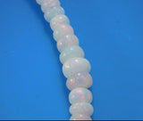 50ct Strand of Genuine Natural Opal Beads Necklace with 14k Gold Clasp (#J4382)
