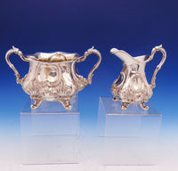 Henry Wilkinson Silverplate Tea Set 6pc with 3-D Bird Finials c. 1860's (#3080)