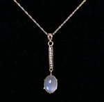 10k Yellow Gold Victorian Moonstone and Seed Pearl Lavaliere Jewelry (#J5627)