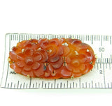 14k Gold Chinese Export Carved Genuine Natural Carnelian Pin (#J5060)
