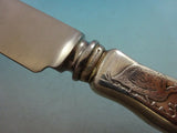 Lap Over Edge Acid Etched by Tiffany Sterling Silver Dinner Knife w/ Grouse