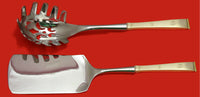 Golden Snowflake by Gorham Sterling Italian Pasta Server Set 2pc HHWS  Custom