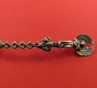 Peter Hertz Danish Sterling Silver Preserve Spoon 3-D Cast Handle w/Winged Angel