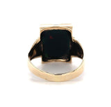 10k Yellow Gold Men's Large Genuine Natural Bloodstone Ring Jewelry (#J5679)