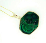 Jim Kaufmann 22 Carat Genuine Natural Opal Intarsia Pendant 14k Gold (#J5031)